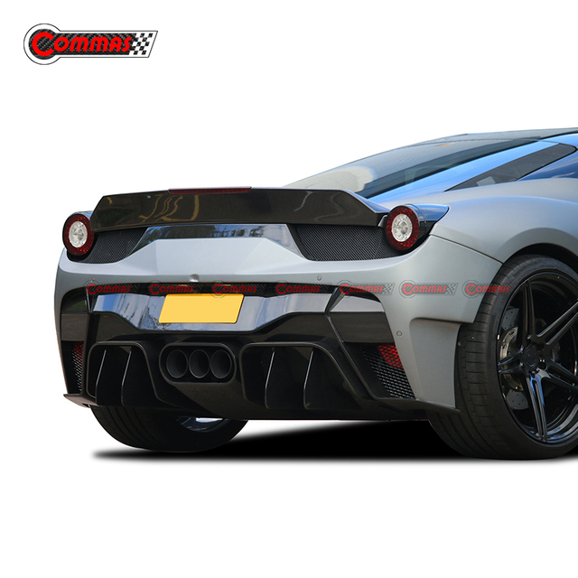 Ala posteriore Ducktail in fibra di carbonio stile Vorsteiner per Ferrari 458