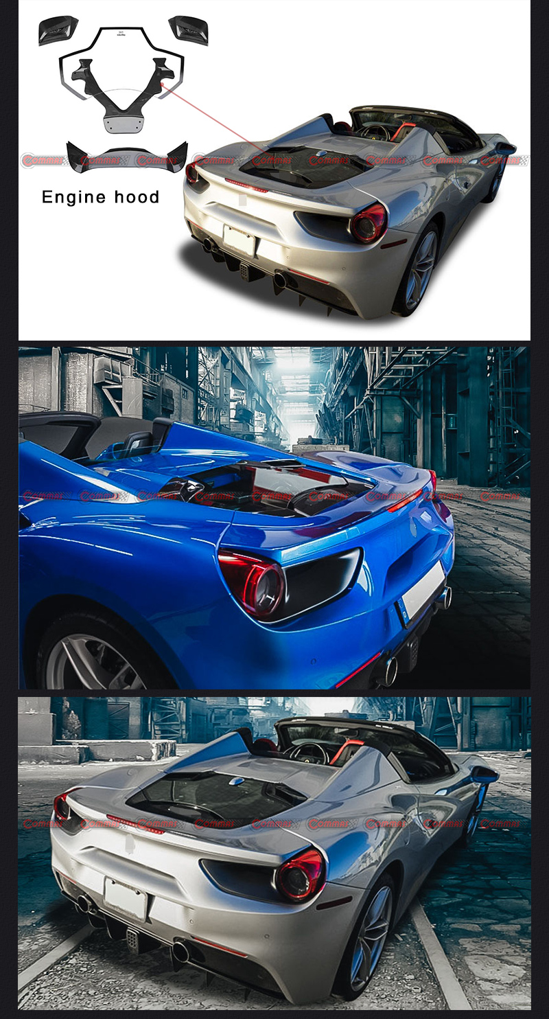 coperchio motore ferrari 488 capristo