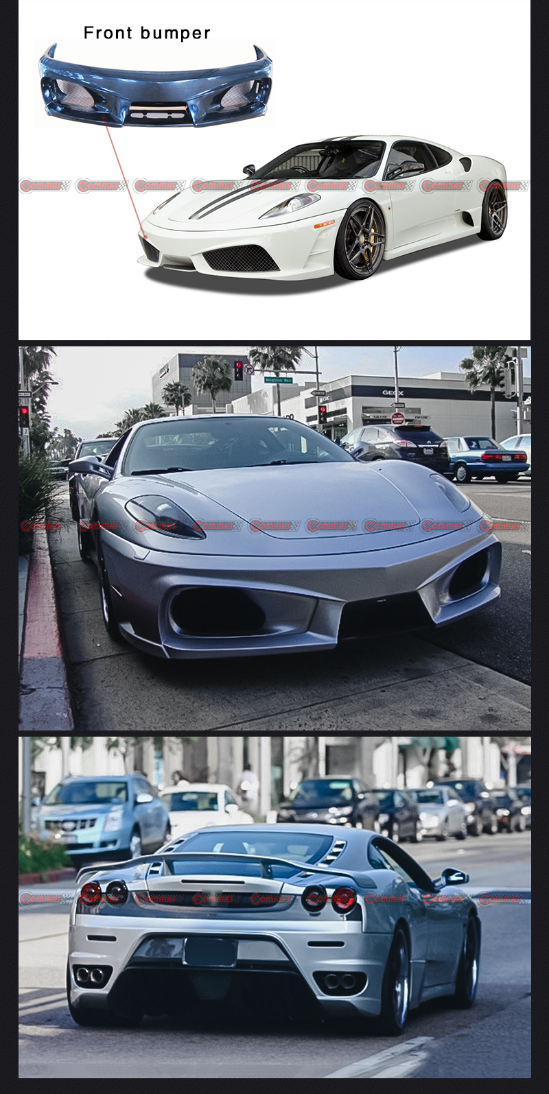 f430 paraurti anteriore velato