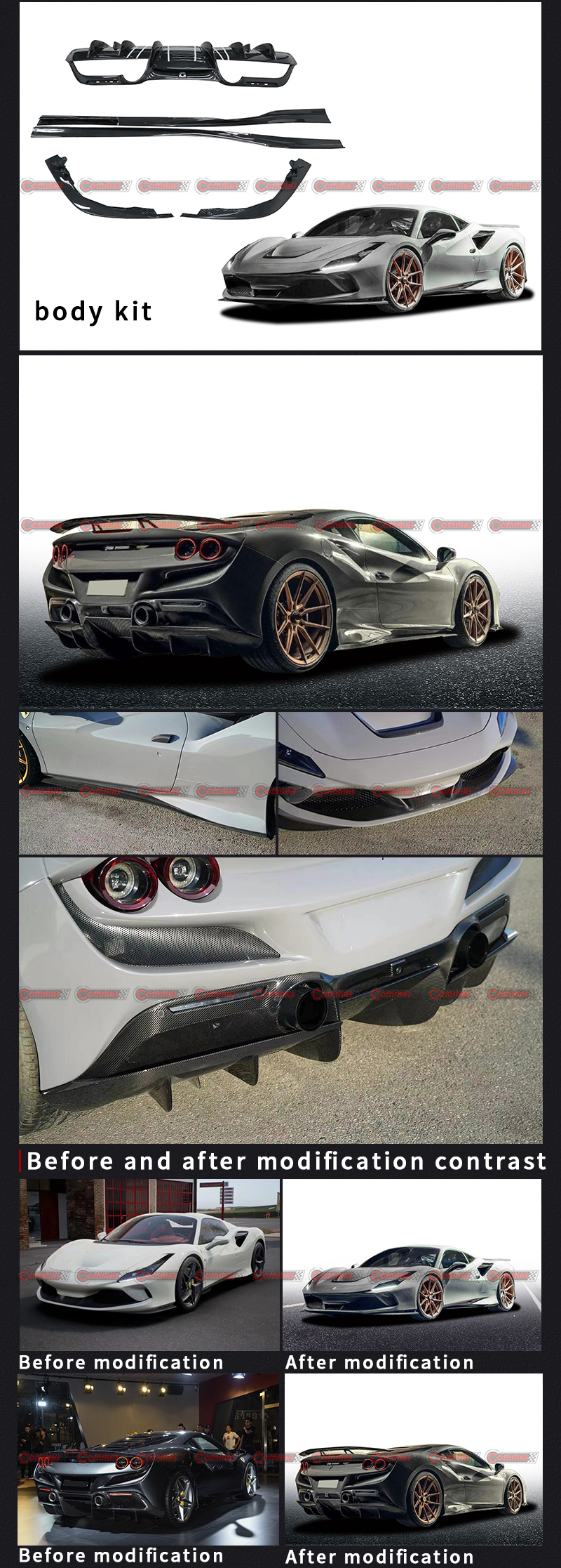 kit carrozzeria ferrari f8 novitec