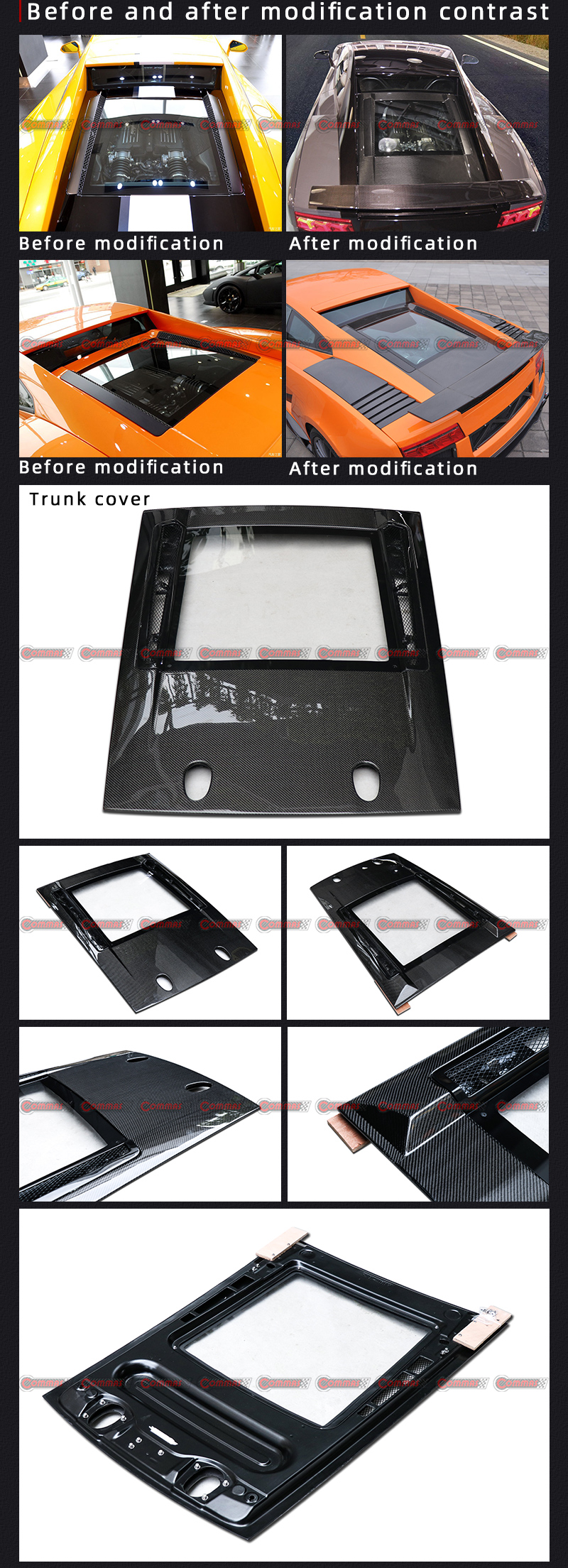 copertura baule posteriore lambroghini gallardo