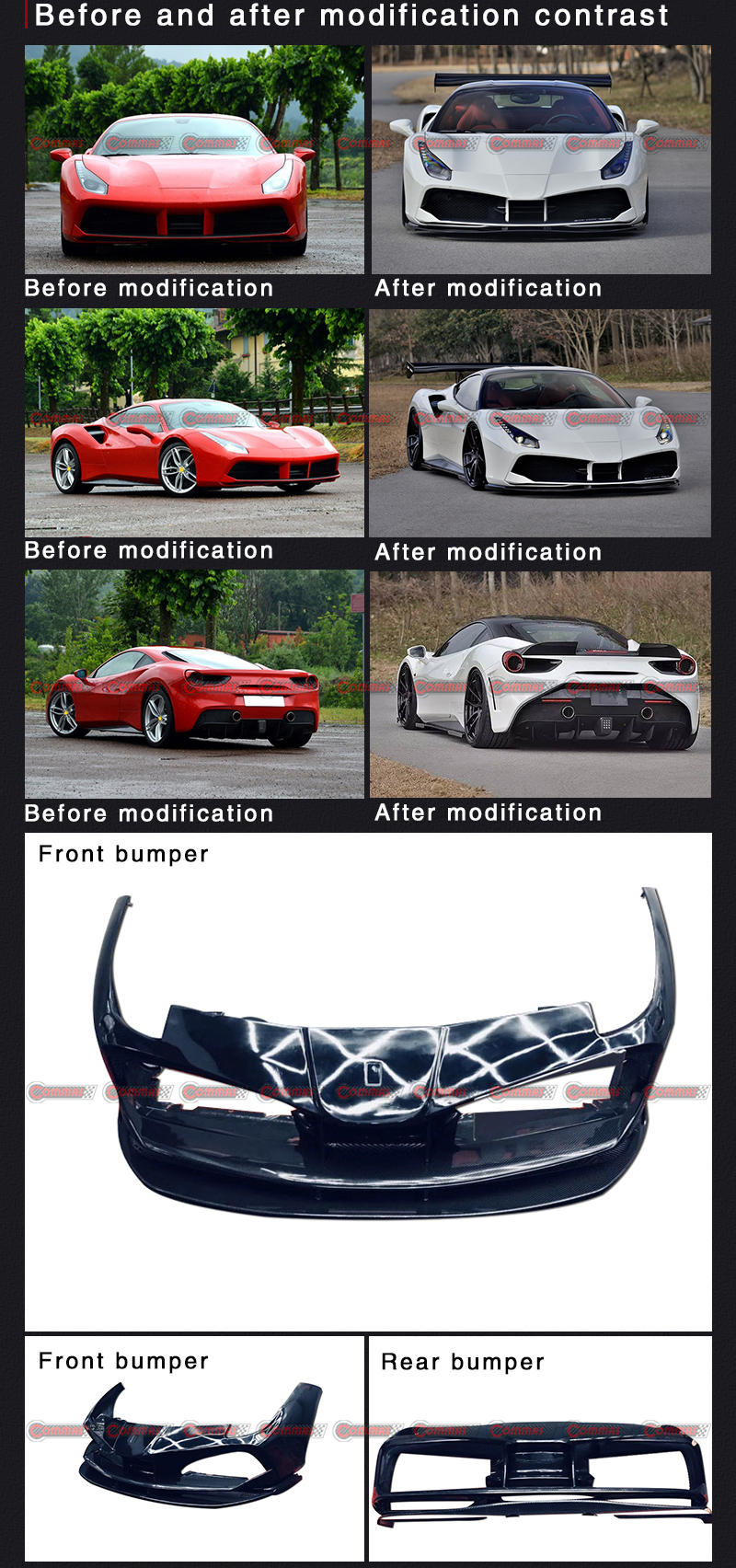 kit carrozzeria startech per ferrari 488