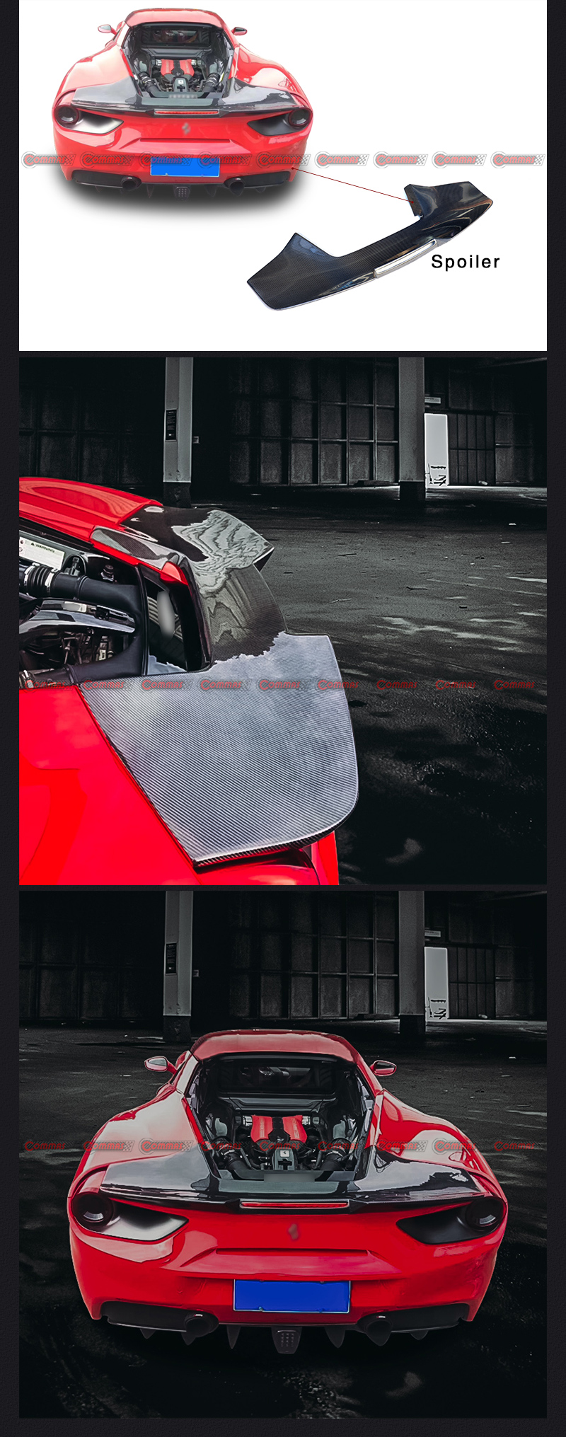 spoiler posteriore ferrari 488 misha