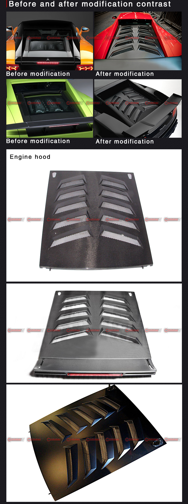 cofano posteriore stile lambroghini gallardo