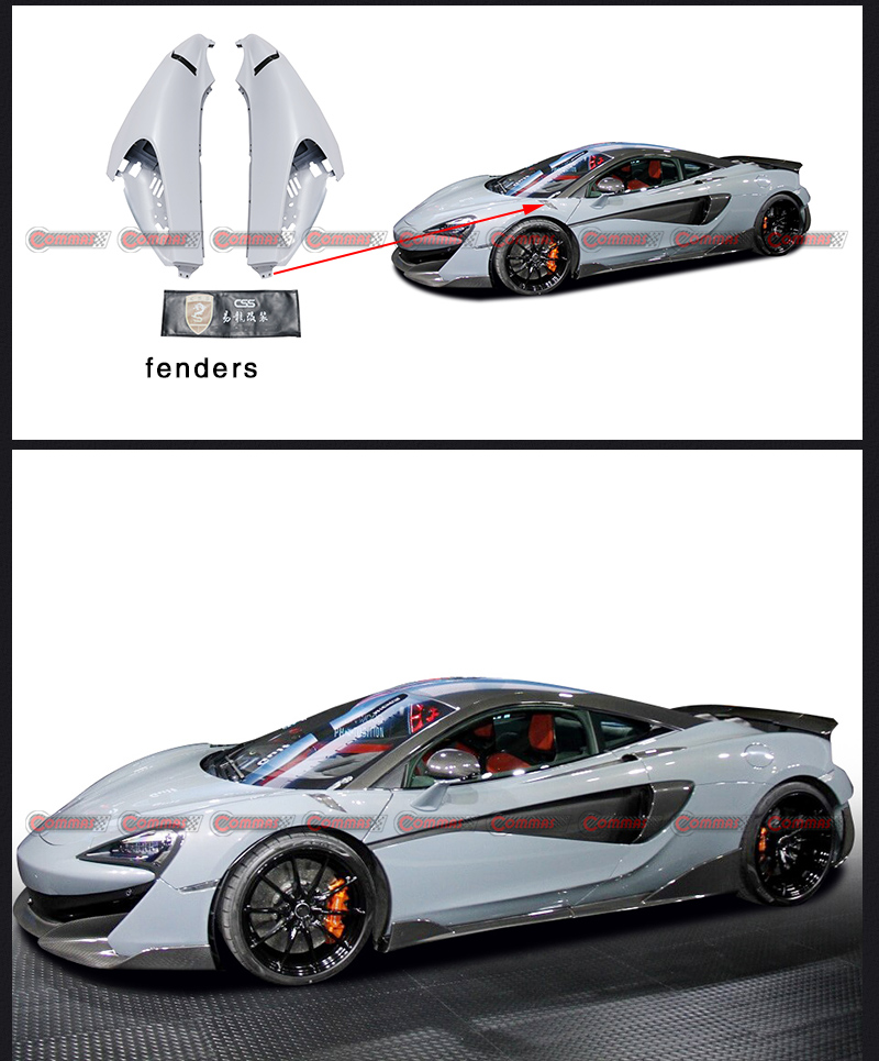 parafanghi anteriori mso mclaren 540c