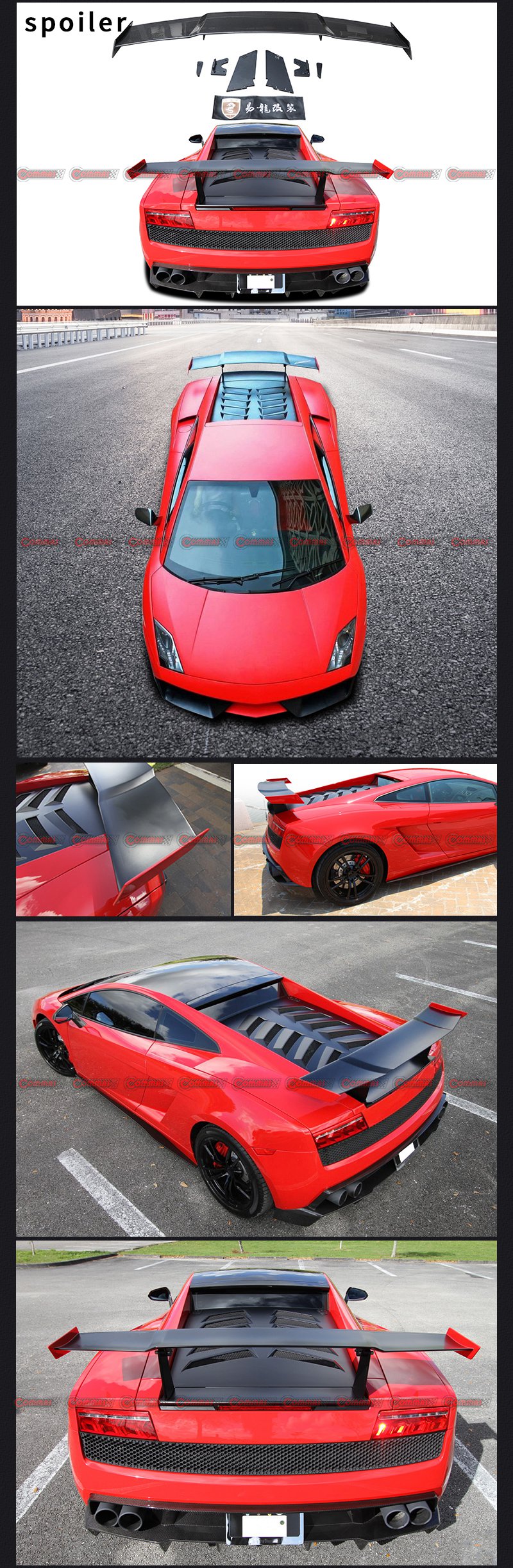 spoiler posteriore lambroghini gallardo rz