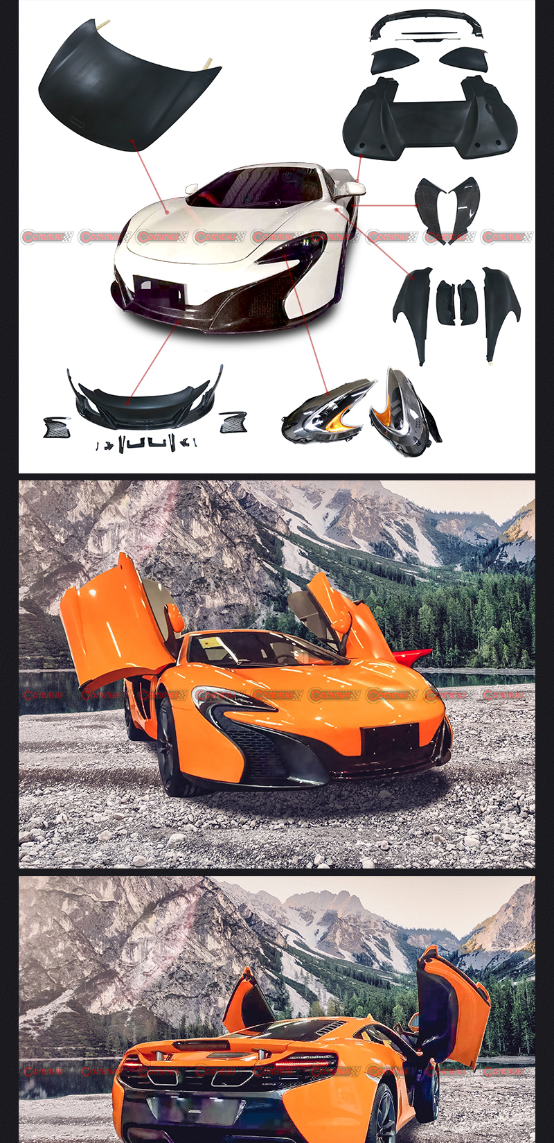 kit carrozzeria mclaren mp4 aggiornamento 650s