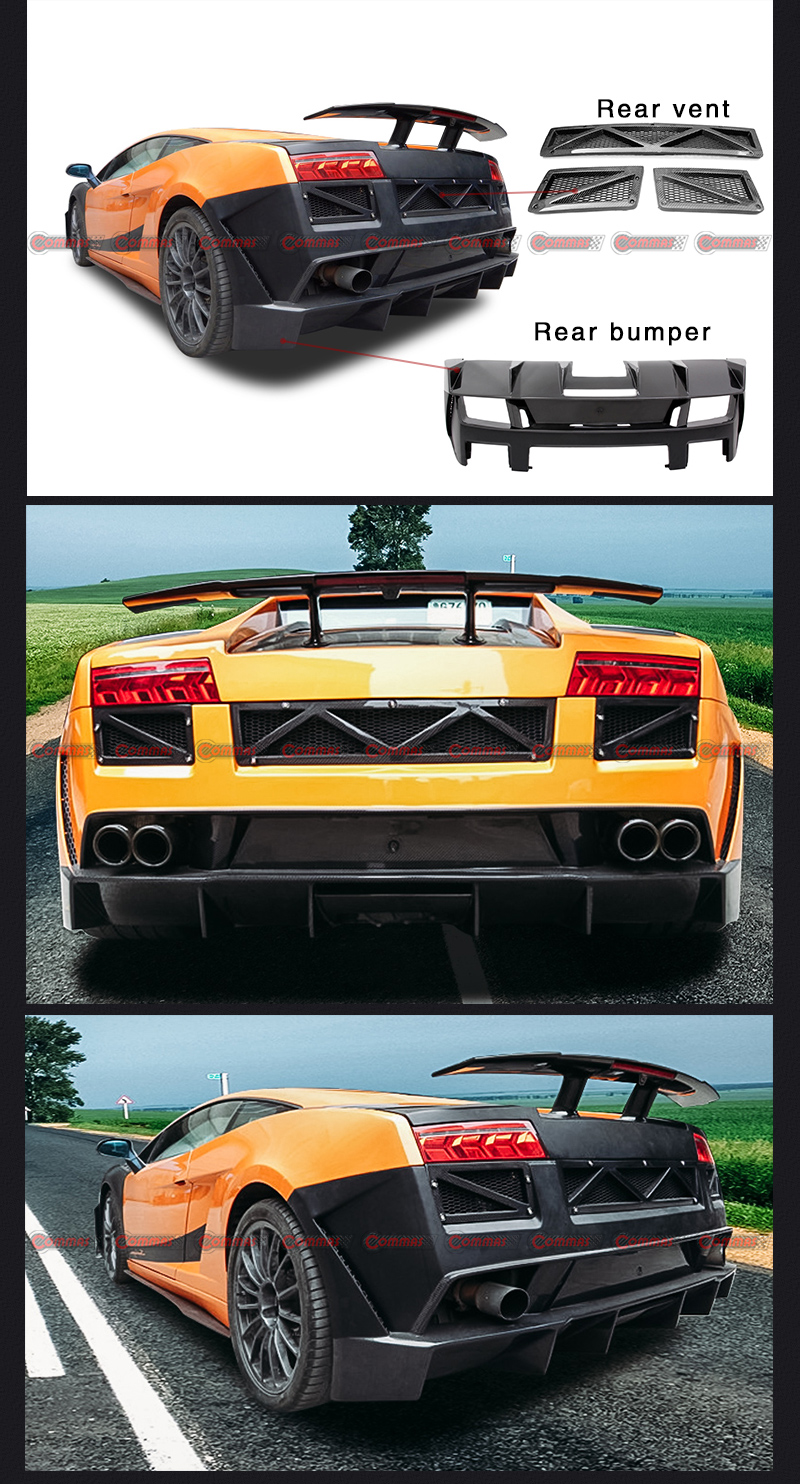 paraurti posteriore lambroghini gallardo racing