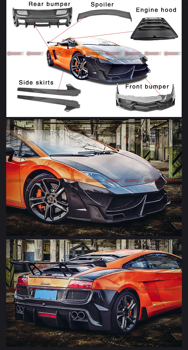 kit carrozzeria lambroghini gallardo stile lp700