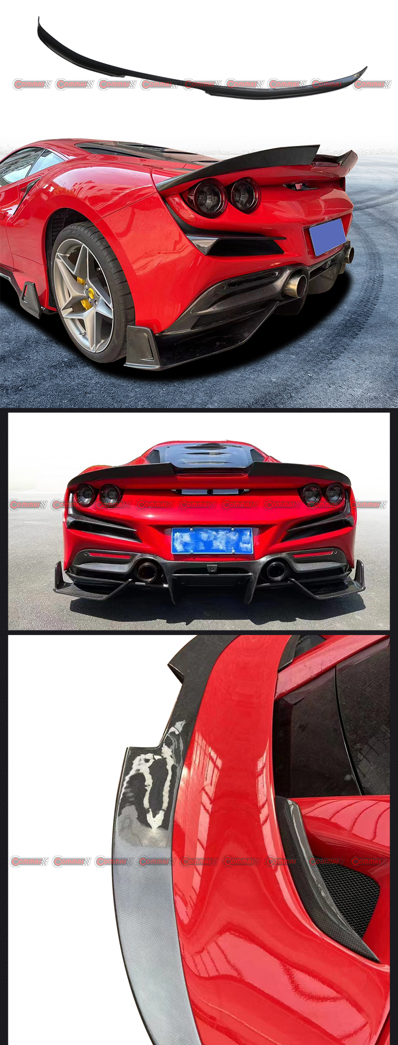 spoiler posteriore ferrari f8 mansory