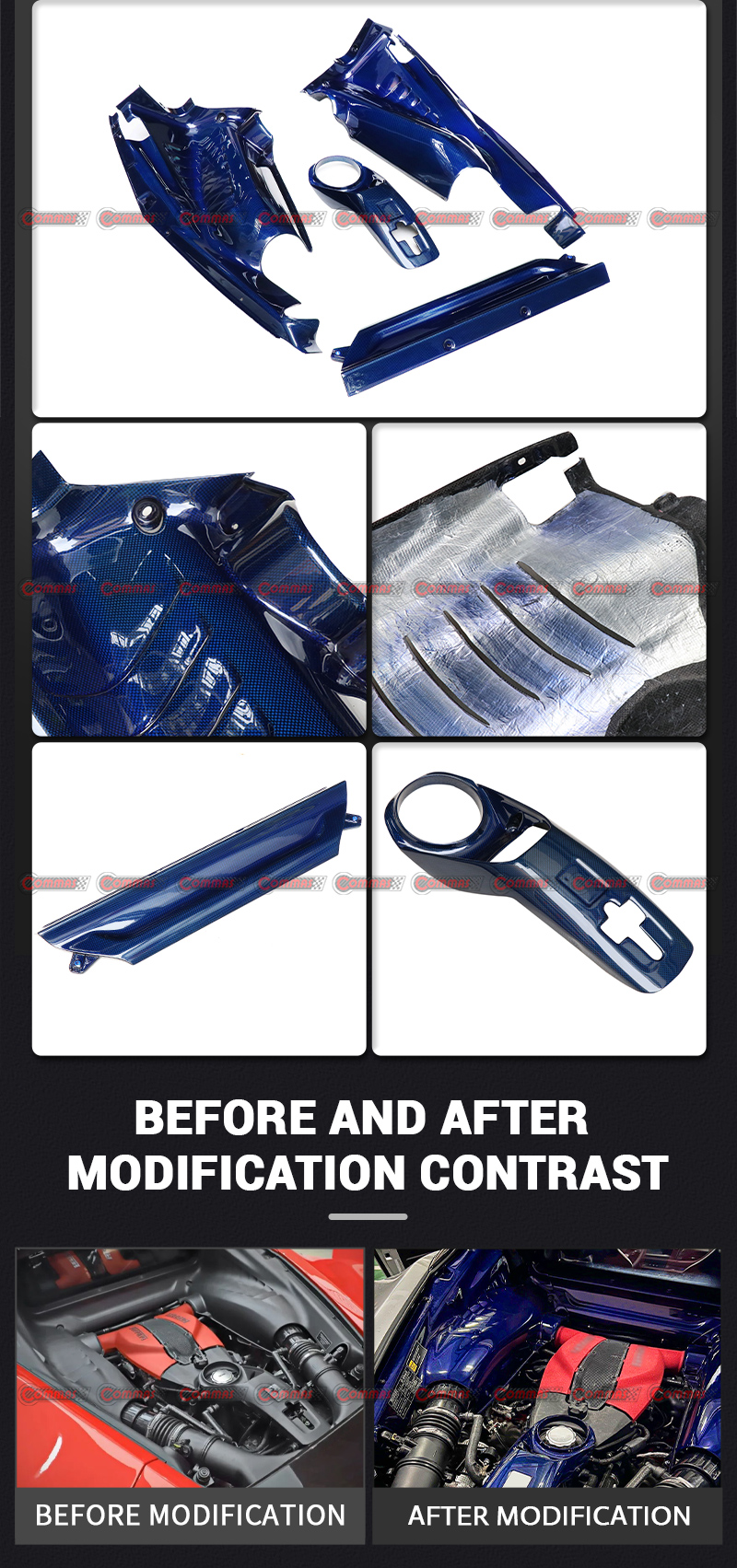 copertura motore ferrari f8