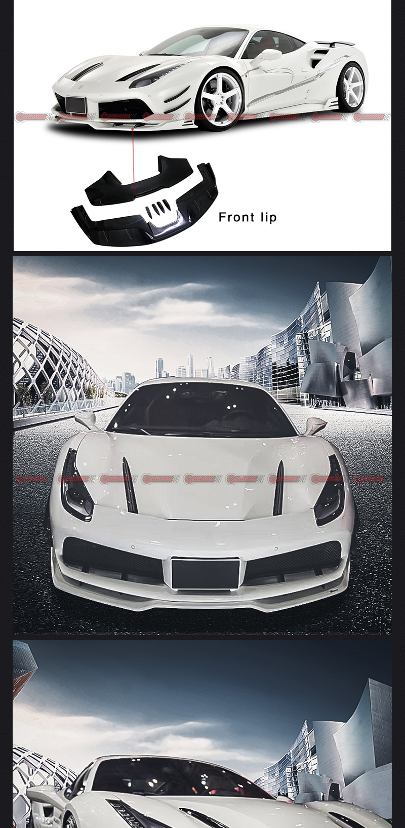 labbro anteriore ferrari 488 rowen