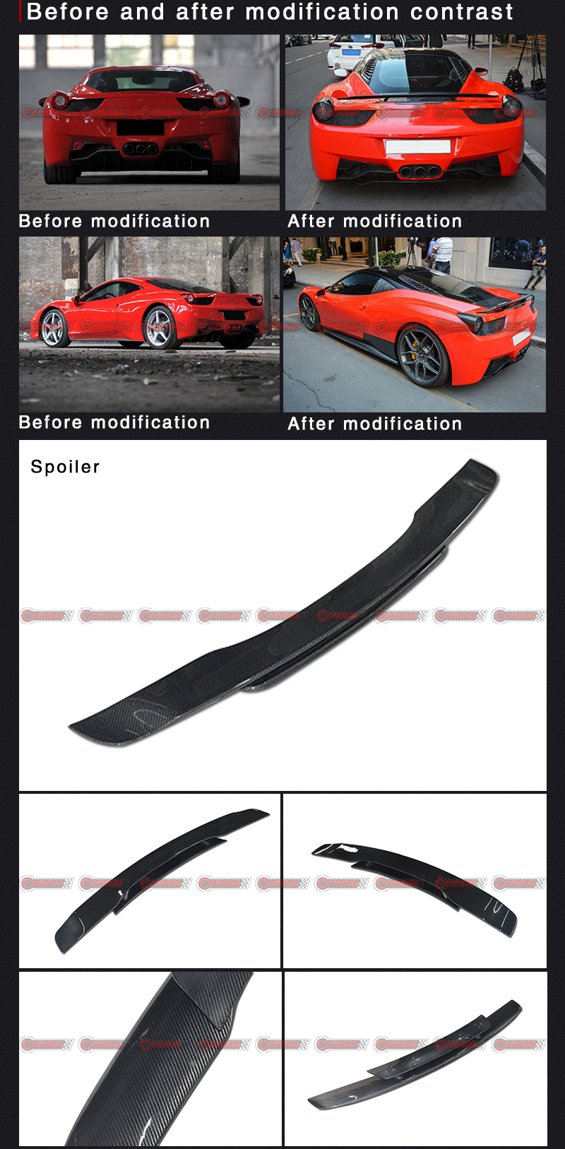 spoiler posteriore ferrari 458 novitec