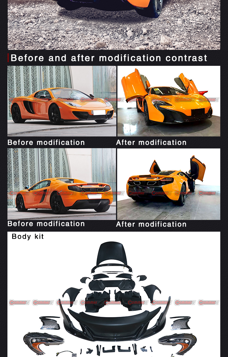 kit carrozzeria mclaren mp4 aggiornamento 650s