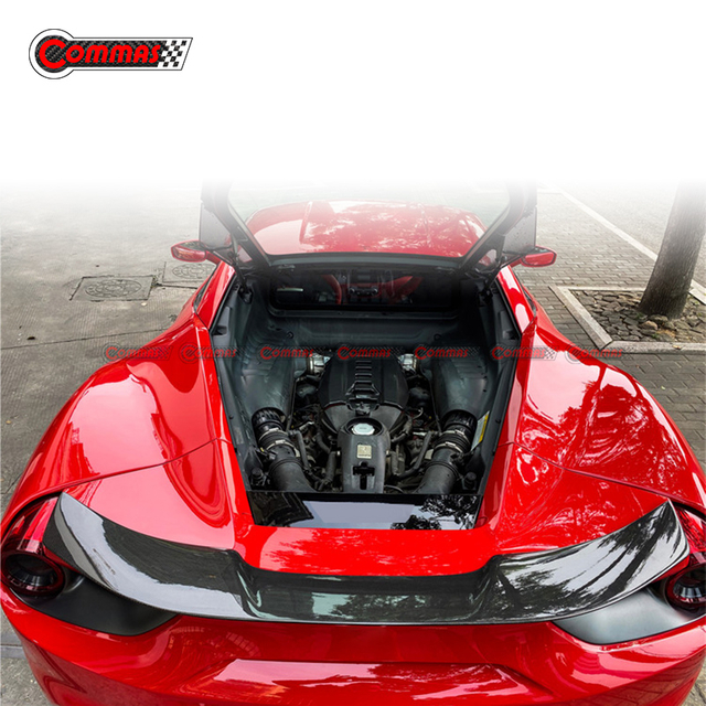 Spoiler posteriore a coda d'anatra in fibra di carbonio stile Vorsteiner per Ferrari 488