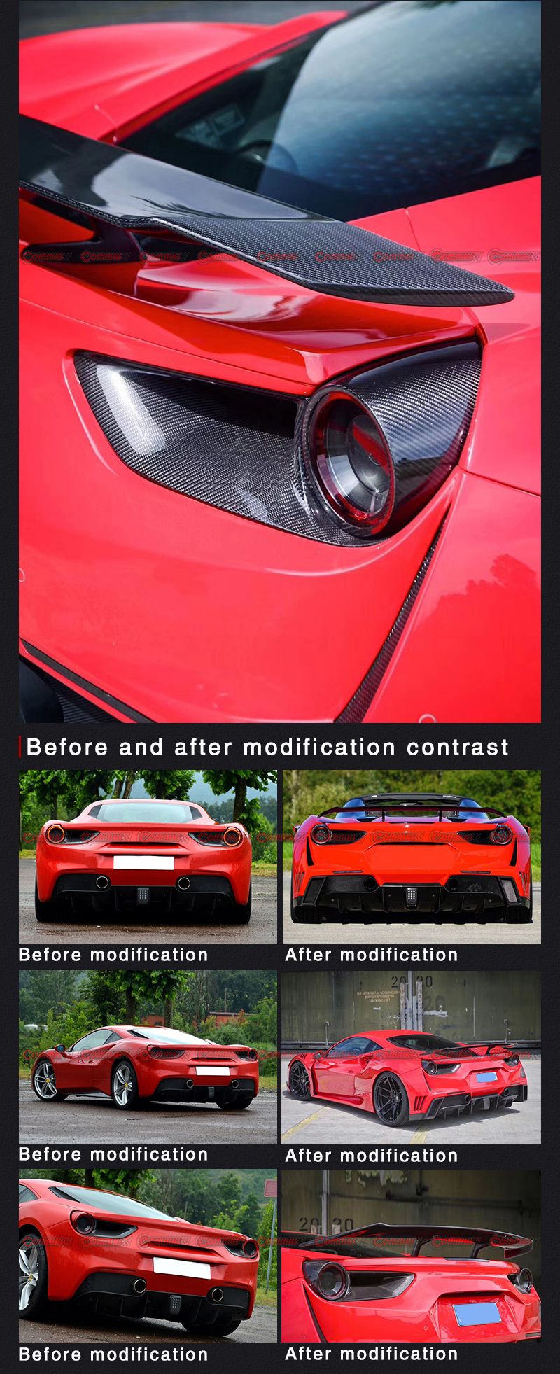 alettone posteriore ferrari 488 novitec ross