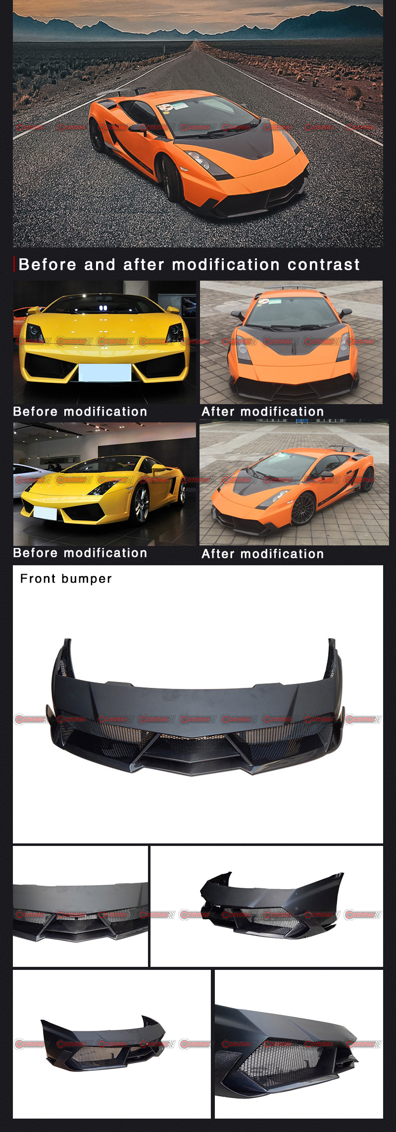 paraurti anteriore lambroghini gallardo