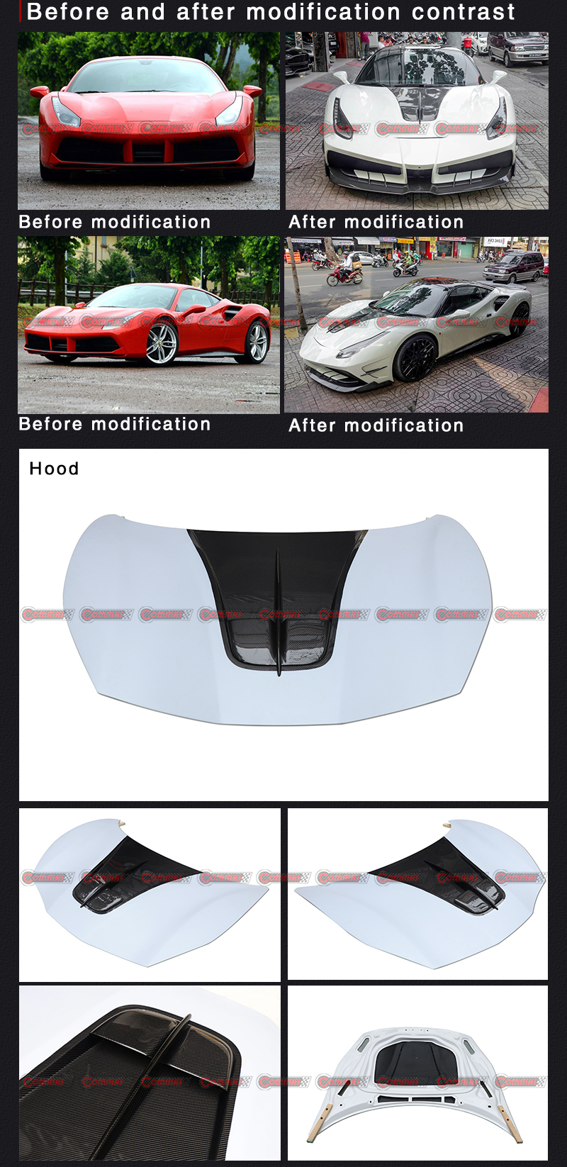 copertura motore misha f488 gtb