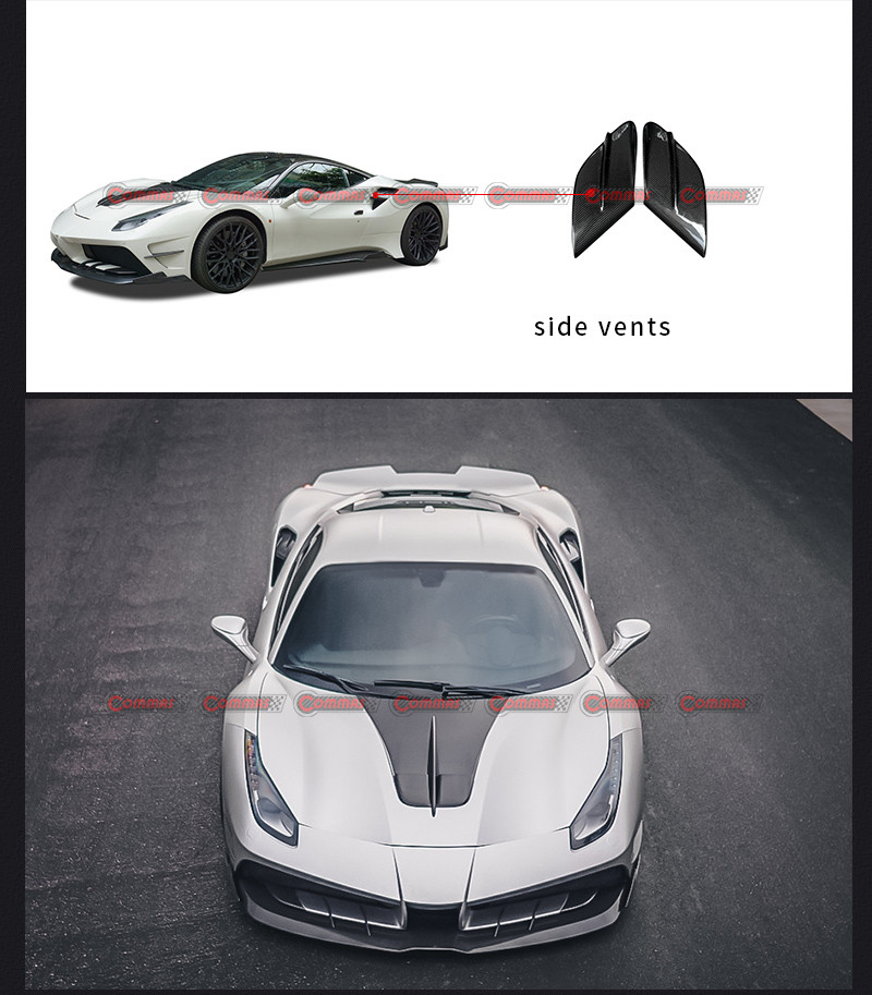 ferrari 488 prese d'aria laterali mansory