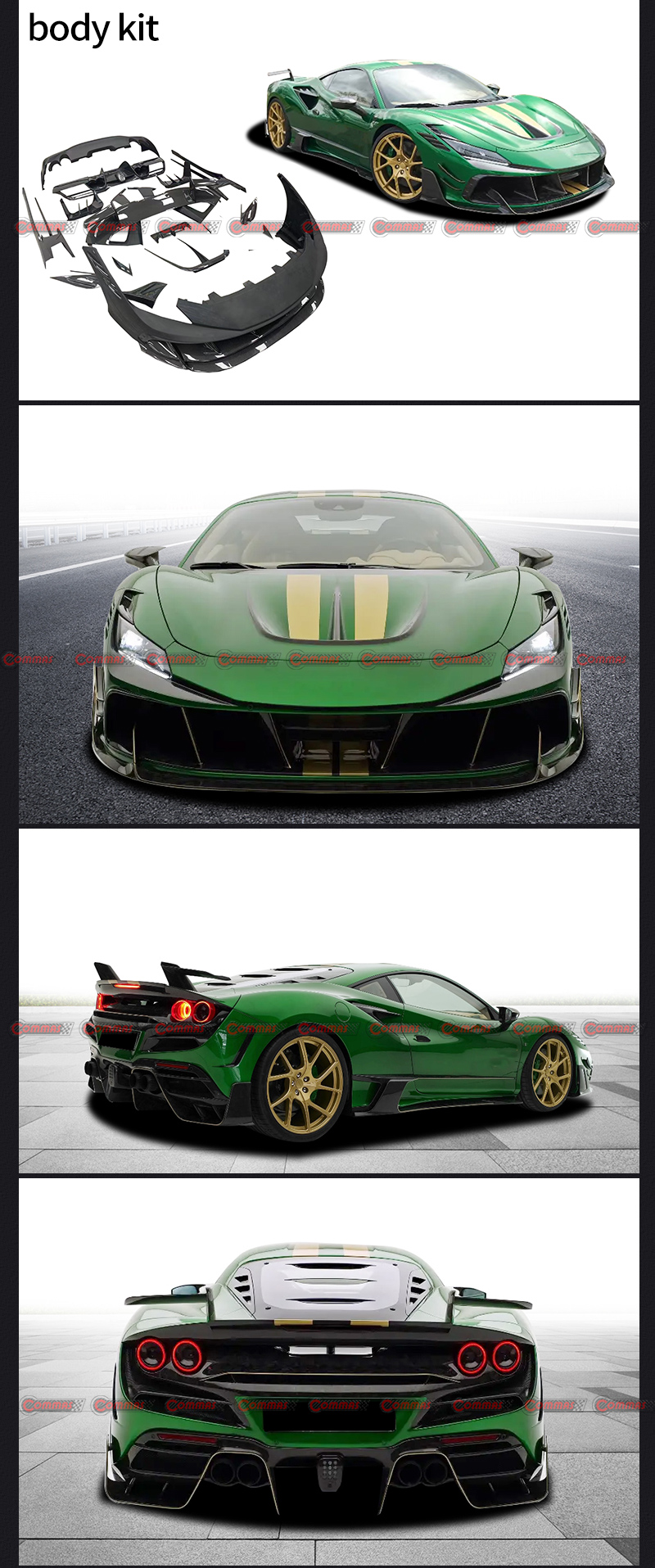 kit carrozzeria mansory per ferrari f8