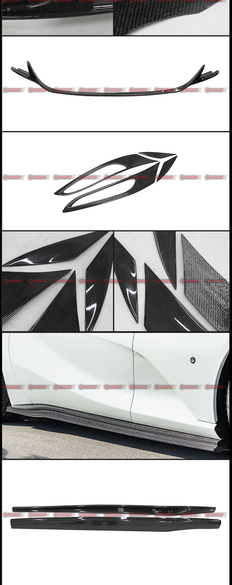 Kit carrozzeria in fibra di carbonio a secco stile Novitec per Ferrari 812