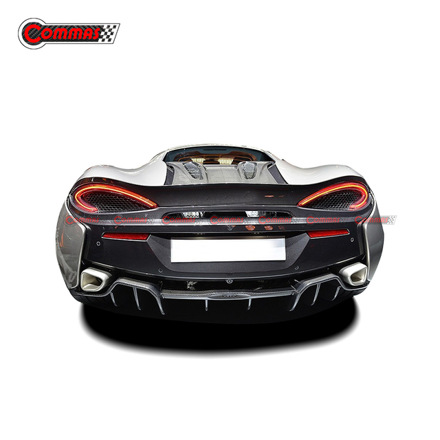 Diffusore a labbro per paraurti posteriore in fibra di carbonio stile Novitec per Mclaren 540S 570S 570GT