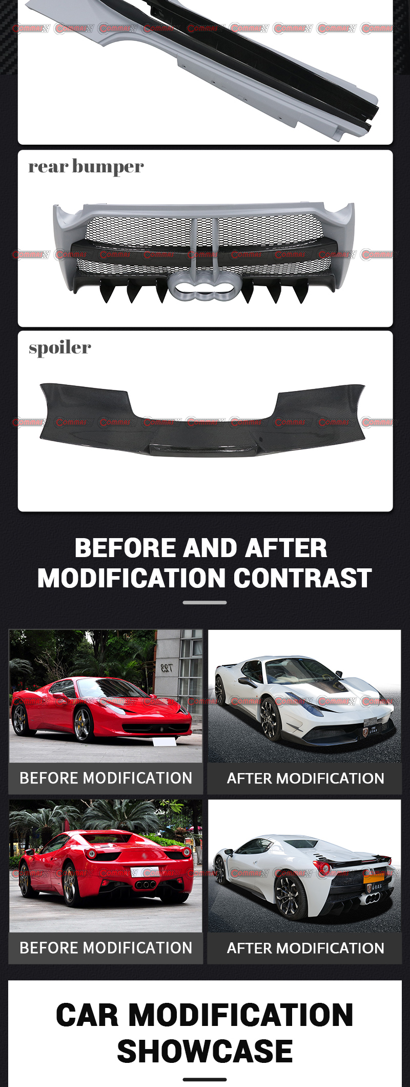 kit carrozzeria ferrari 458 misha