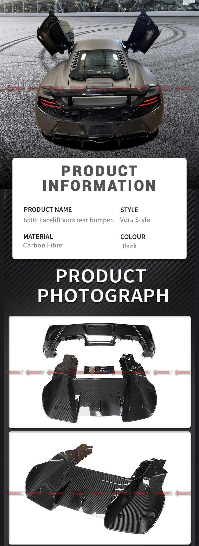 diffusore posteriore vorsteiner mclaren mp4 650s