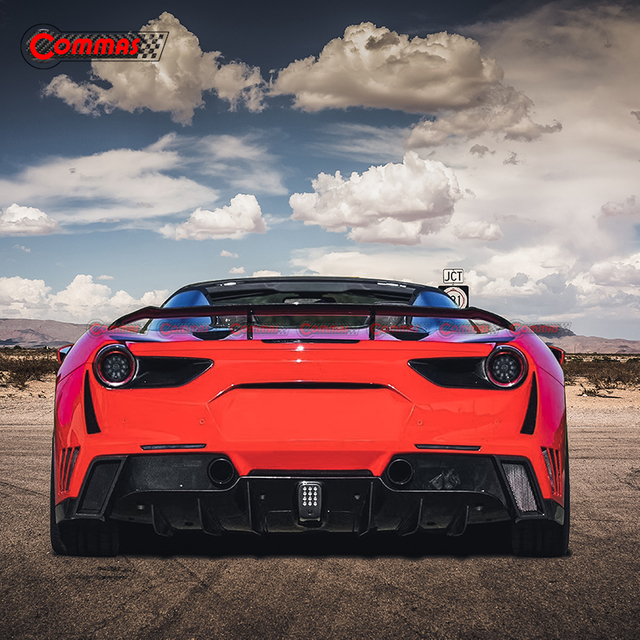 Spoiler posteriore in fibra di carbonio stile Novitec Ross per Ferrari 488 GTB