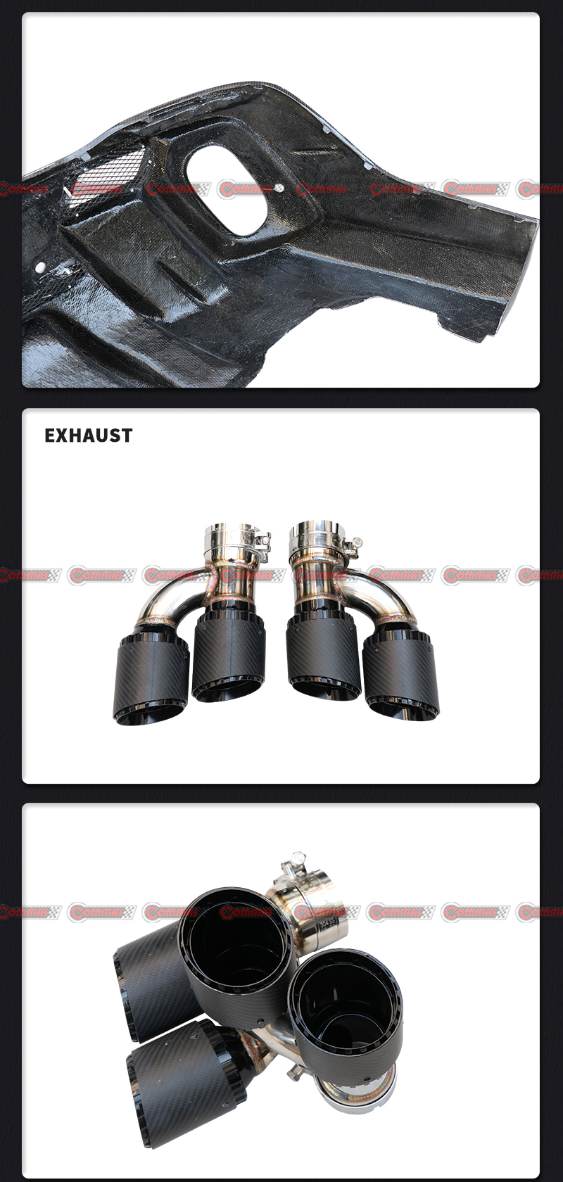 diffusore posteriore mercedes benz gle larte