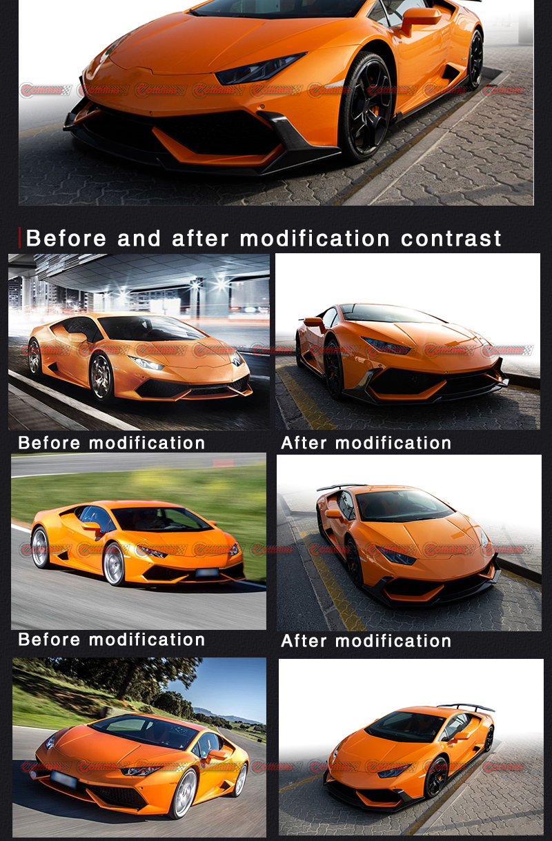 Labbro anteriore in fibra di carbonio Lamborghini Huracan Lp610