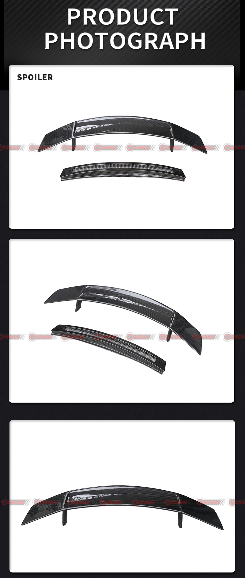 Audi R8 alettone posteriore in fibra di carbonio a secco