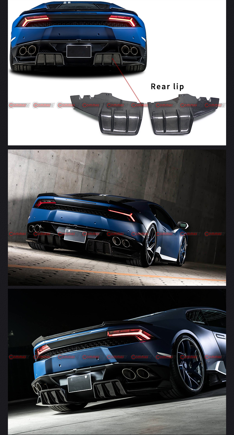 paraurti posteriore rowen per lambroghini huracan