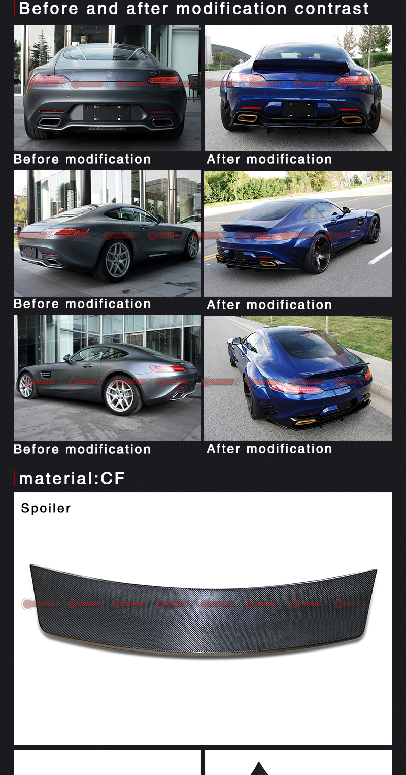 spoiler posteriore stile pd mercedes benz amg gt