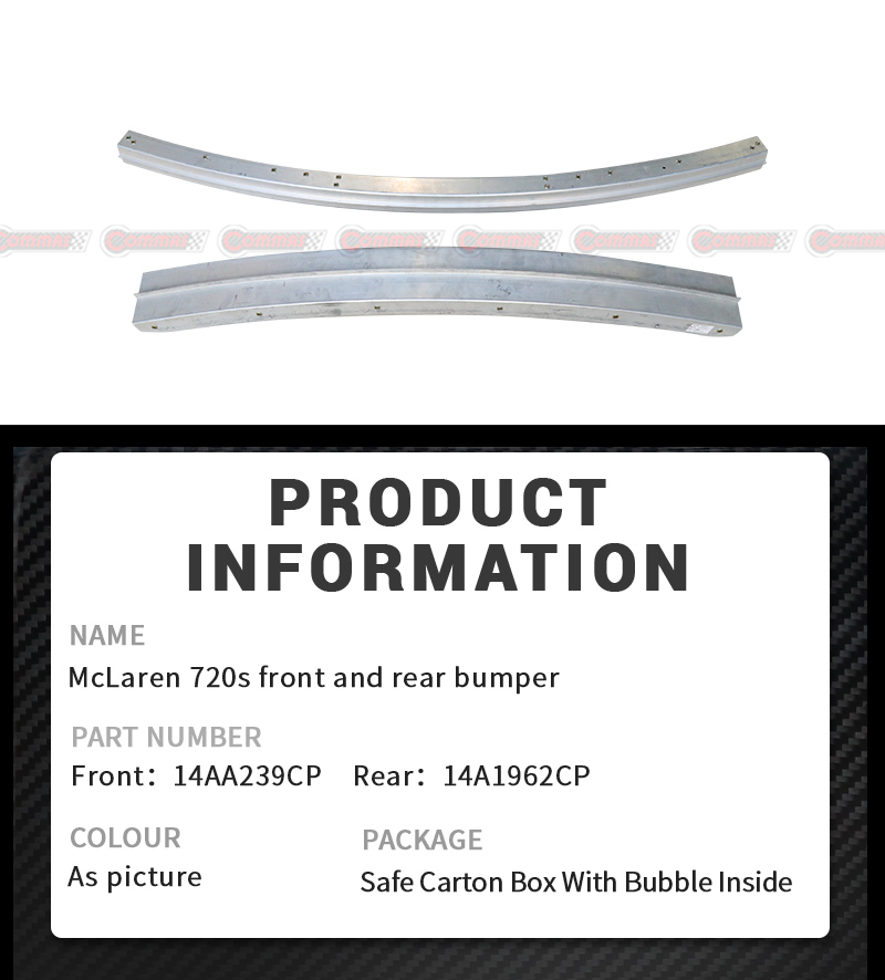 mclaren 720s paraurti anteriore posteriore interno