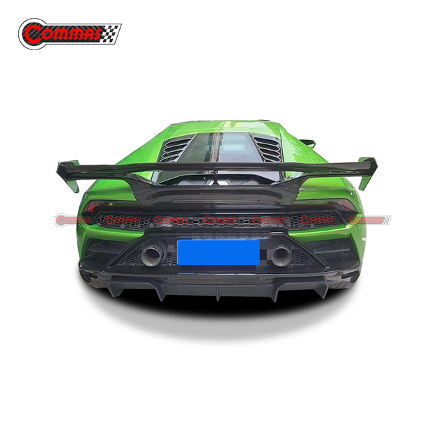 Aggiornamento all'ala spoiler posteriore in fibra di carbonio stile Vorsteiner per Lamborghini Huracan Evo Lp610
