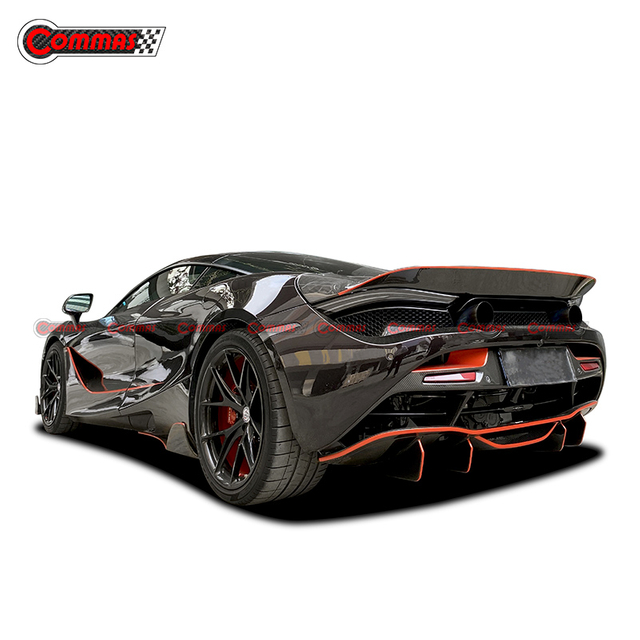 Labbro del diffusore posteriore in fibra di carbonio stile Vorsteiner per Mclaren 720S