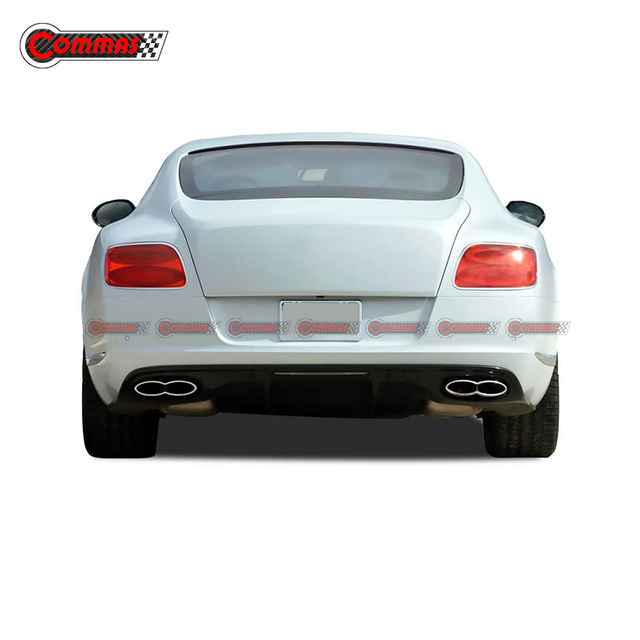 Labbro diffusore posteriore in fibra di carbonio stile V8S per Bentley Continental GT 2012-2014