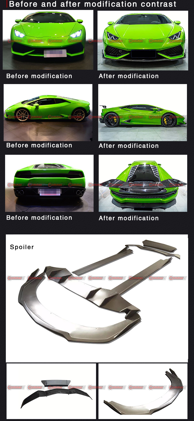 kit carrozzeria lambroghini huracan lp610