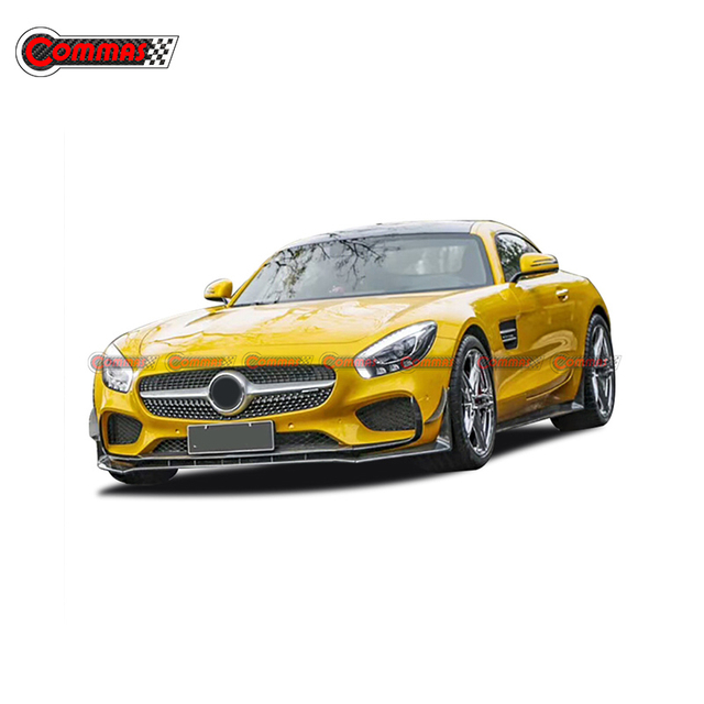Splitter per labbro anteriore in fibra di carbonio stile Revozport per Mercedes Benz AMG GT GTS