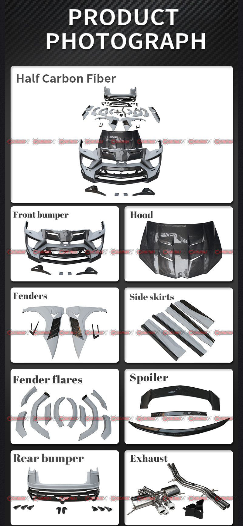 Kit carrozzeria in fibra di carbonio Lamborghini URUS