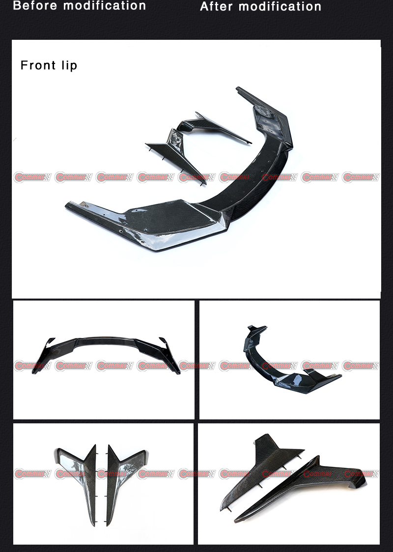 Labbro anteriore in fibra di carbonio Lamborghini Huracan Lp610