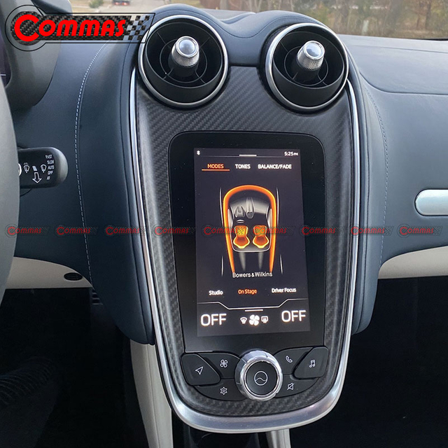 Finiture interne per auto in fibra di carbonio lucida per Mclaren GT