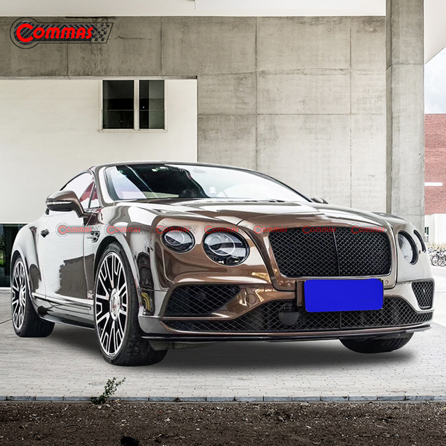Minigonne laterali in fibra di carbonio stile V8 per Bentley Continental GT 2015-2017