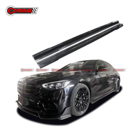 Minigonne laterali in fibra di carbonio a secco stile Mansory per Mercedes Benz Classe S W223