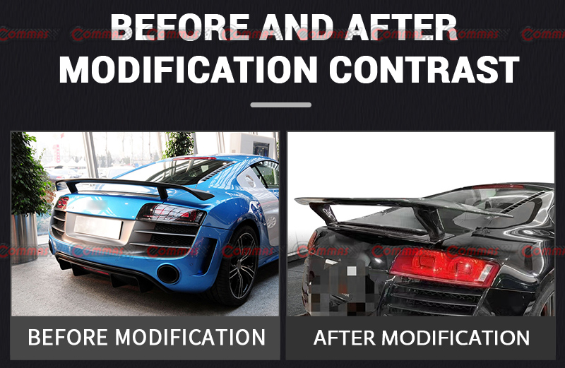 Audi R8 alettone posteriore in fibra di carbonio a secco