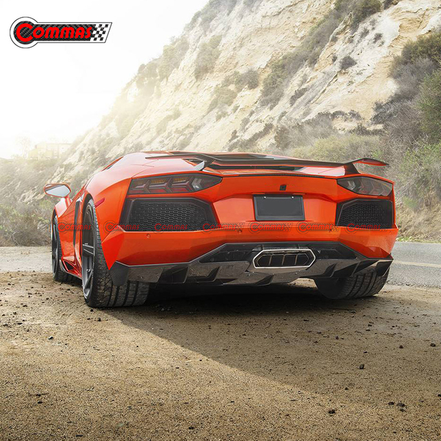 Ala da corsa spoiler posteriore in fibra di carbonio stile Vorsteiner per Lamborghini Aventador LP700