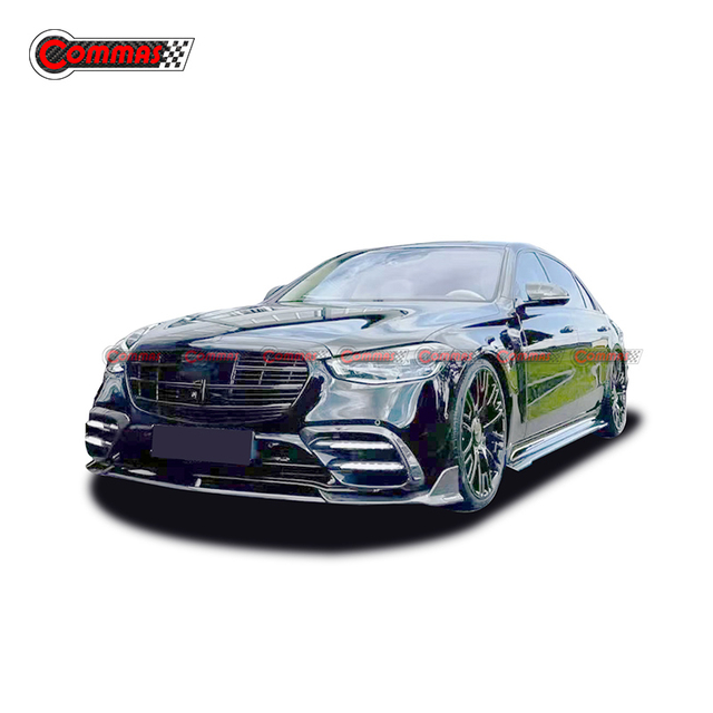 Minigonne laterali in fibra di carbonio a secco stile Mansory per Mercedes Benz Classe S W223