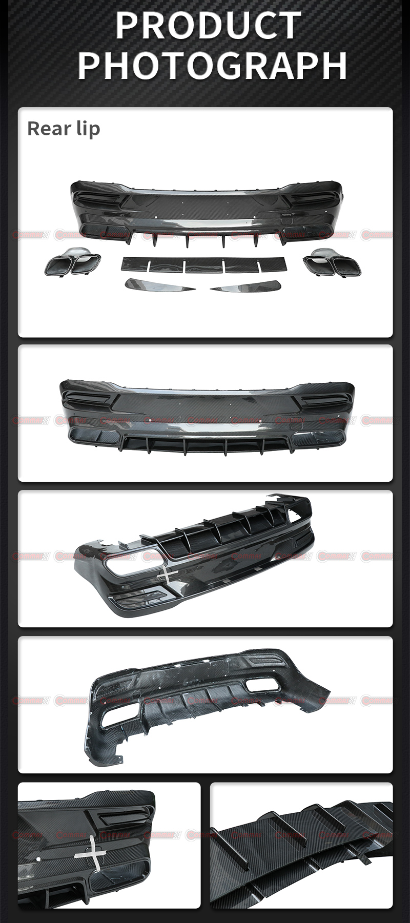 diffusore posteriore topcar per mercedes benz gle
