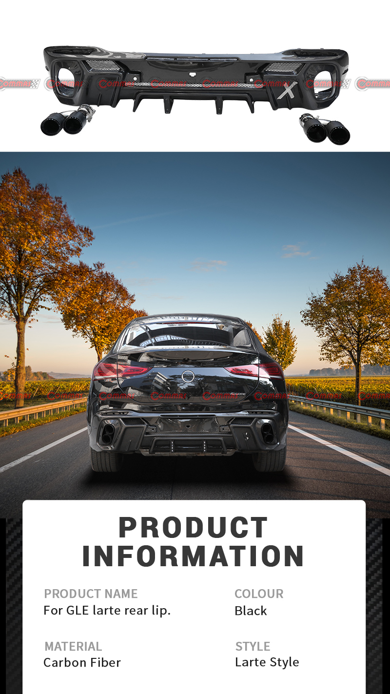 diffusore posteriore mercedes benz gle larte